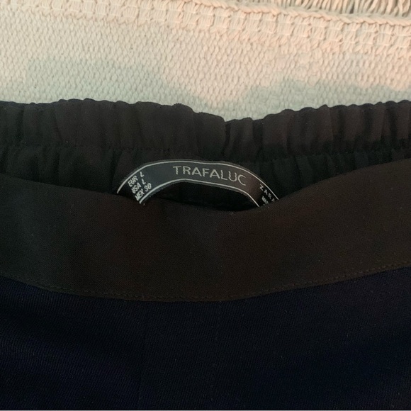 New Zara Women's Pull On Navy Trousers Jogger Style Pants with Elastic Waistband - Picture 6 of 10